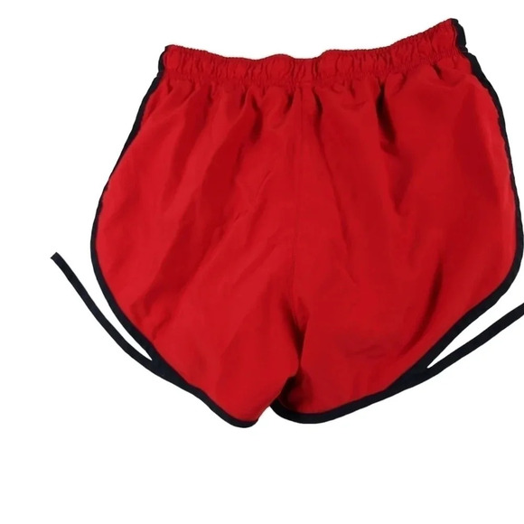 Nike Dri-Fit Red & White/Black Running Womens Shorts Small  Integrated Underwear - Picture 8 of 9